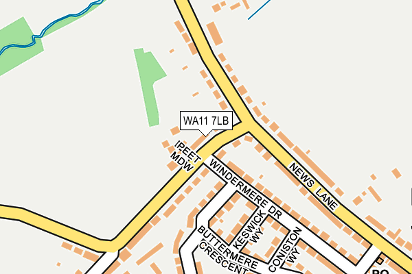 WA11 7LB map - OS OpenMap – Local (Ordnance Survey)