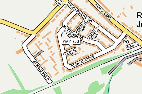 WA11 7LG map - OS OpenMap – Local (Ordnance Survey)