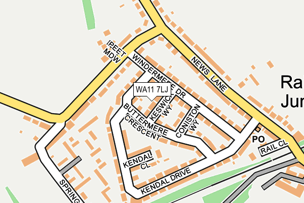 WA11 7LJ map - OS OpenMap – Local (Ordnance Survey)