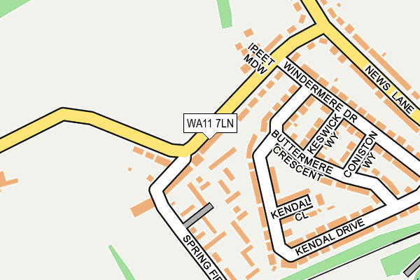 WA11 7LN map - OS OpenMap – Local (Ordnance Survey)