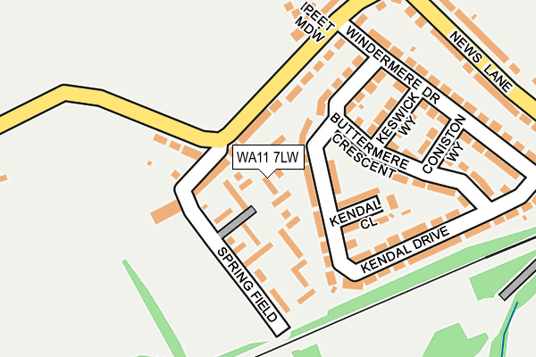 WA11 7LW map - OS OpenMap – Local (Ordnance Survey)