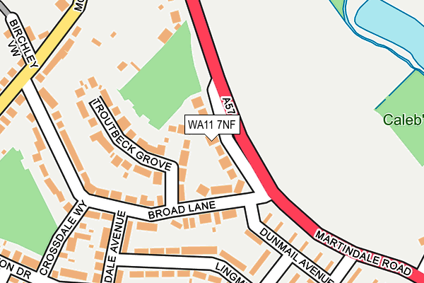 WA11 7NF map - OS OpenMap – Local (Ordnance Survey)