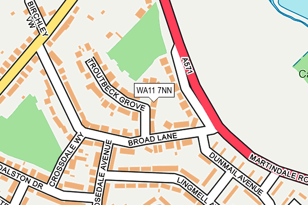 WA11 7NN map - OS OpenMap – Local (Ordnance Survey)