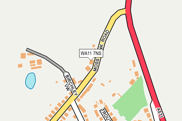 WA11 7NS map - OS OpenMap – Local (Ordnance Survey)