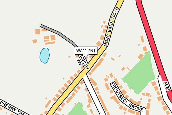 WA11 7NT map - OS OpenMap – Local (Ordnance Survey)