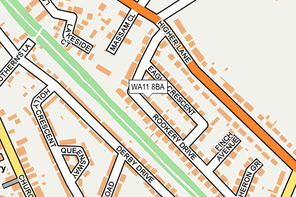 WA11 8BA map - OS OpenMap – Local (Ordnance Survey)