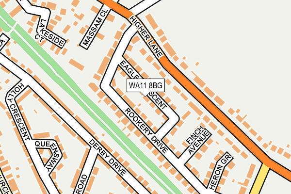 WA11 8BG map - OS OpenMap – Local (Ordnance Survey)