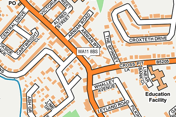 WA11 8BS map - OS OpenMap – Local (Ordnance Survey)