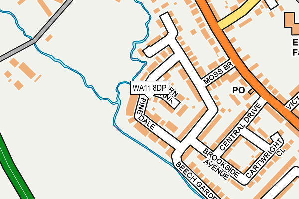 WA11 8DP map - OS OpenMap – Local (Ordnance Survey)