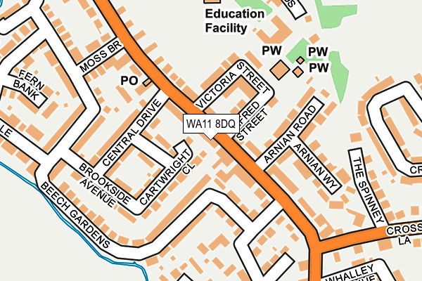 WA11 8DQ map - OS OpenMap – Local (Ordnance Survey)