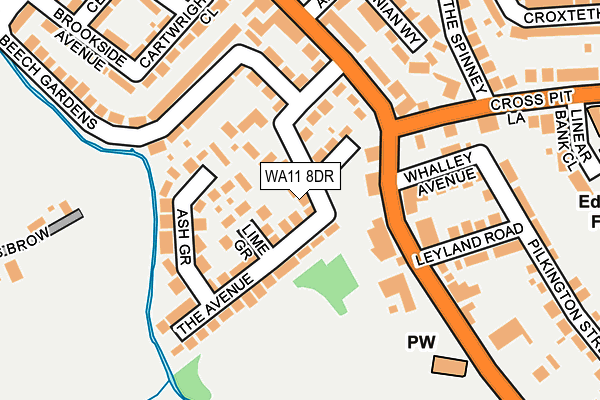 WA11 8DR map - OS OpenMap – Local (Ordnance Survey)