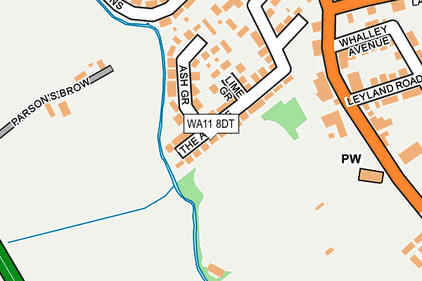 WA11 8DT map - OS OpenMap – Local (Ordnance Survey)
