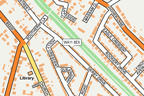 WA11 8EX map - OS OpenMap – Local (Ordnance Survey)