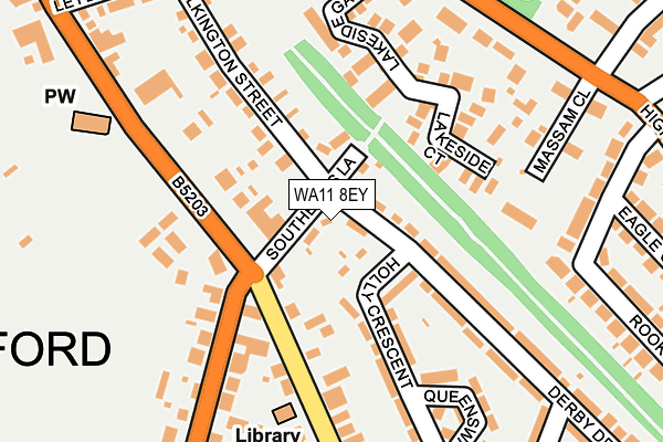 WA11 8EY map - OS OpenMap – Local (Ordnance Survey)