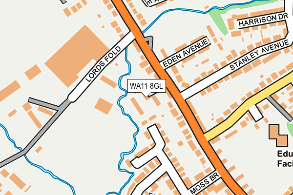 WA11 8GL map - OS OpenMap – Local (Ordnance Survey)