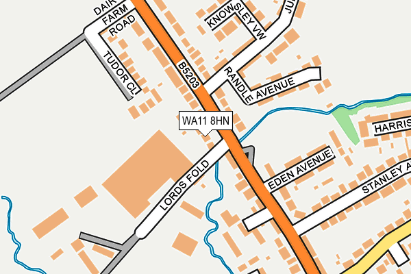 WA11 8HN map - OS OpenMap – Local (Ordnance Survey)