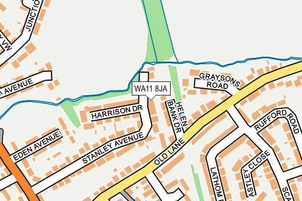 WA11 8JA map - OS OpenMap – Local (Ordnance Survey)