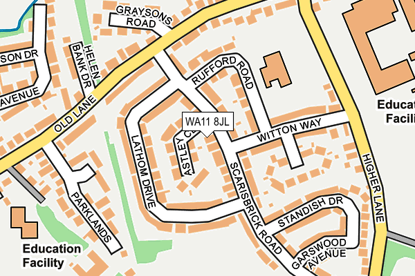 WA11 8JL map - OS OpenMap – Local (Ordnance Survey)