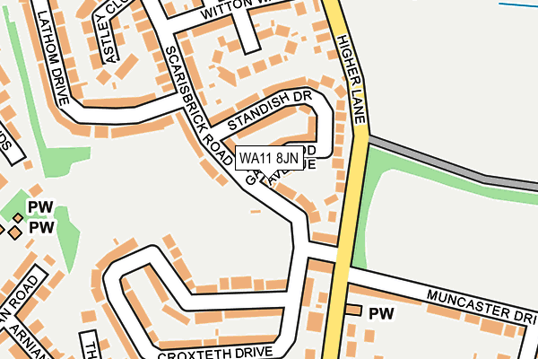 WA11 8JN map - OS OpenMap – Local (Ordnance Survey)