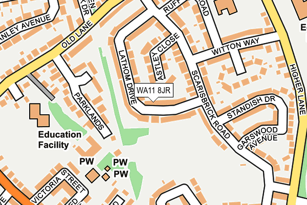 WA11 8JR map - OS OpenMap – Local (Ordnance Survey)