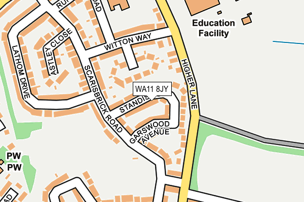 WA11 8JY map - OS OpenMap – Local (Ordnance Survey)