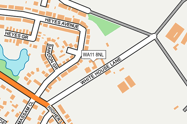WA11 8NL map - OS OpenMap – Local (Ordnance Survey)