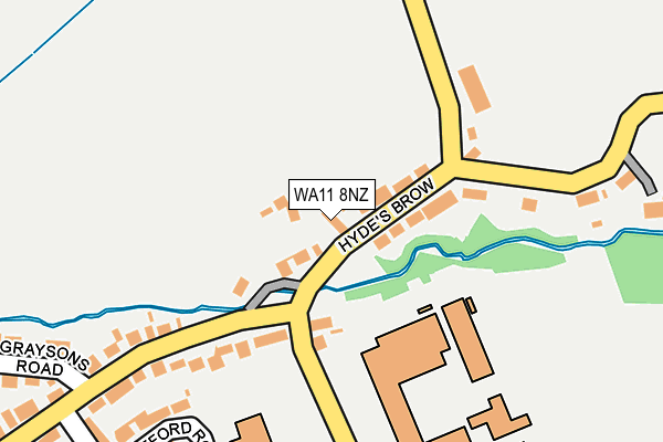 WA11 8NZ map - OS OpenMap – Local (Ordnance Survey)