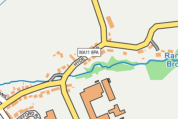 WA11 8PA map - OS OpenMap – Local (Ordnance Survey)