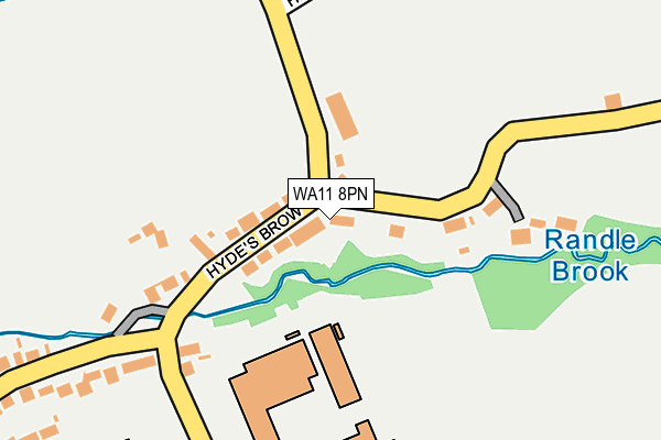 WA11 8PN map - OS OpenMap – Local (Ordnance Survey)