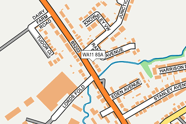 WA11 8SA map - OS OpenMap – Local (Ordnance Survey)