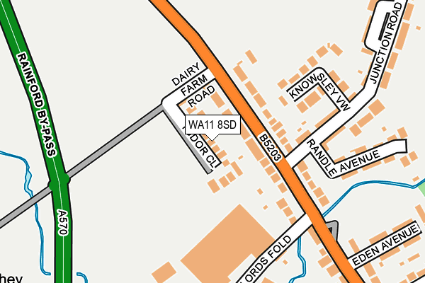 WA11 8SD map - OS OpenMap – Local (Ordnance Survey)