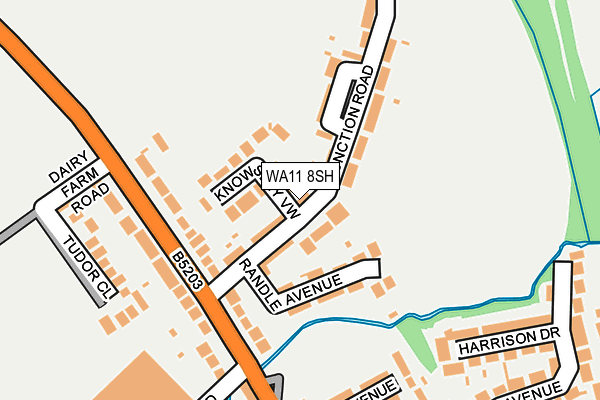 WA11 8SH map - OS OpenMap – Local (Ordnance Survey)