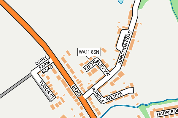 WA11 8SN map - OS OpenMap – Local (Ordnance Survey)