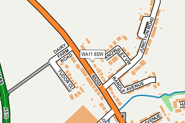 WA11 8SW map - OS OpenMap – Local (Ordnance Survey)