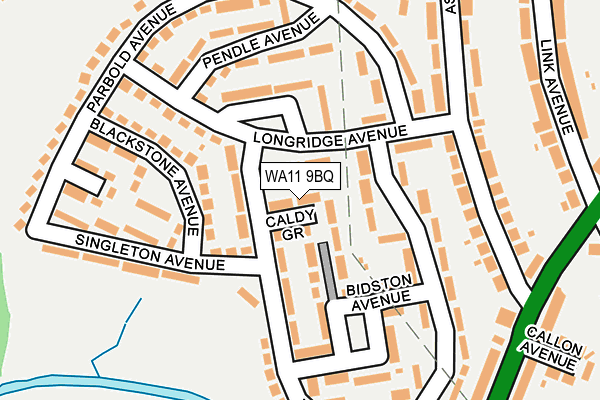 WA11 9BQ map - OS OpenMap – Local (Ordnance Survey)
