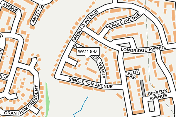 WA11 9BZ map - OS OpenMap – Local (Ordnance Survey)
