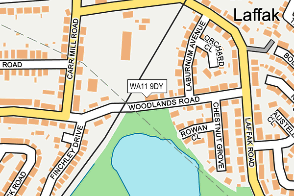 WA11 9DY map - OS OpenMap – Local (Ordnance Survey)