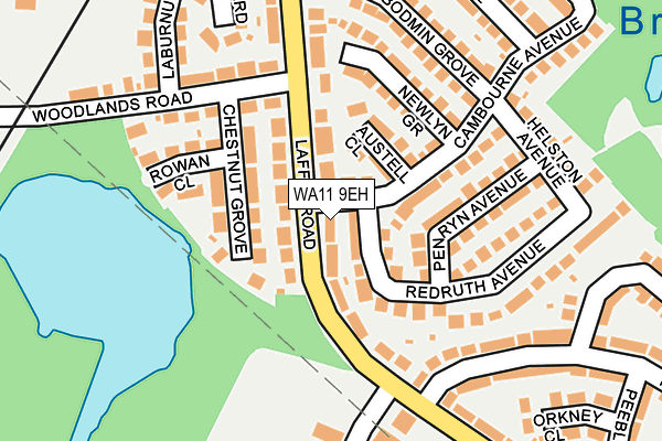 WA11 9EH map - OS OpenMap – Local (Ordnance Survey)