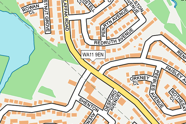 WA11 9EN map - OS OpenMap – Local (Ordnance Survey)
