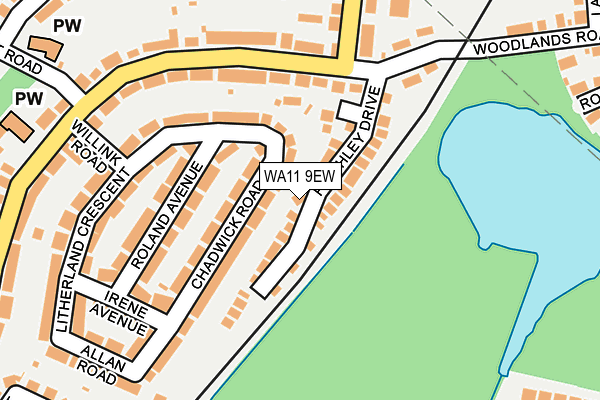 WA11 9EW map - OS OpenMap – Local (Ordnance Survey)
