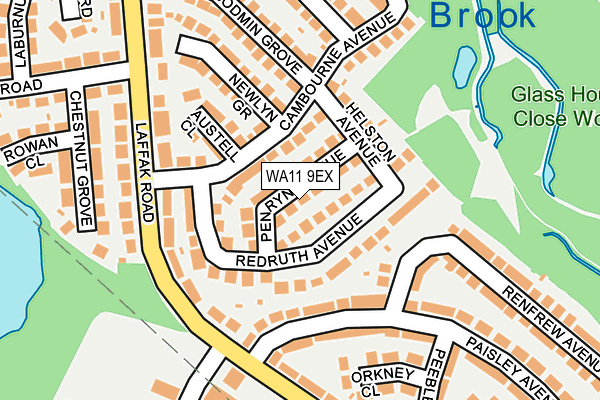 WA11 9EX map - OS OpenMap – Local (Ordnance Survey)