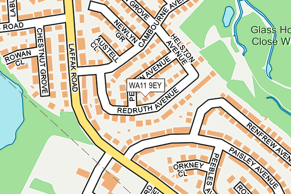 WA11 9EY map - OS OpenMap – Local (Ordnance Survey)