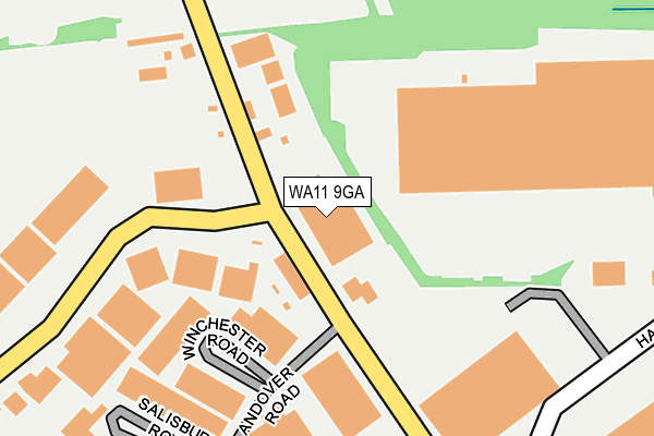 WA11 9GA map - OS OpenMap – Local (Ordnance Survey)