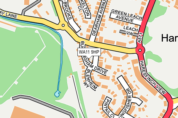WA11 9HP map - OS OpenMap – Local (Ordnance Survey)