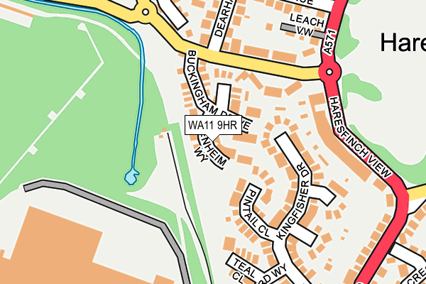 WA11 9HR map - OS OpenMap – Local (Ordnance Survey)