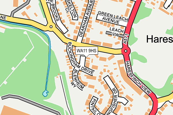 WA11 9HS map - OS OpenMap – Local (Ordnance Survey)