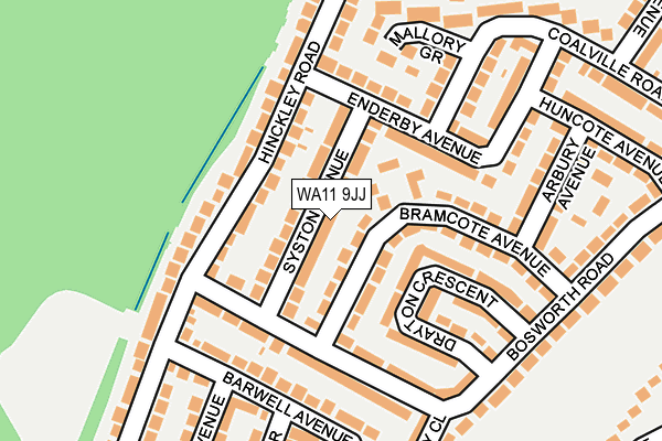 WA11 9JJ map - OS OpenMap – Local (Ordnance Survey)