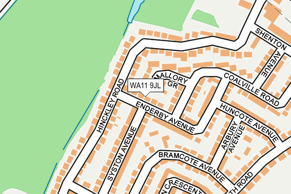 WA11 9JL map - OS OpenMap – Local (Ordnance Survey)