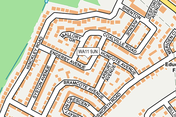 WA11 9JN map - OS OpenMap – Local (Ordnance Survey)