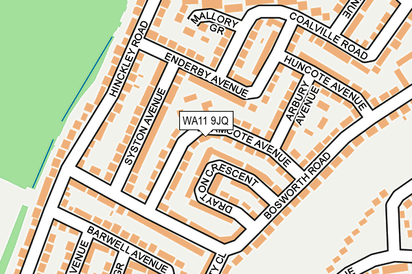 WA11 9JQ map - OS OpenMap – Local (Ordnance Survey)